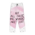 thumbnail image 1 of Lsque Not All Those Who Wander Are Lost Print Women's Pajama Pants, Lounge Pant - Comfortable Home Wear,Elastic Waistband, Stylish Design-Small, 1 of 9