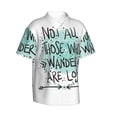 thumbnail image 1 of Lsque Not All Who Wander Are Lost1 pattern Hawaiian Shirt for Men, Unisex Summer Beach Casual Short Sleeve Button Down Shirts-XX-Large, 1 of 9