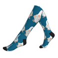 thumbnail image 1 of Lsque Nurse Doctor Gnomes Pattern Sport Compression Socks for Men & Women 15-20 mmHg Knee High Nurse Pregnant Running Medical and Travel Athletic, 1 of 6