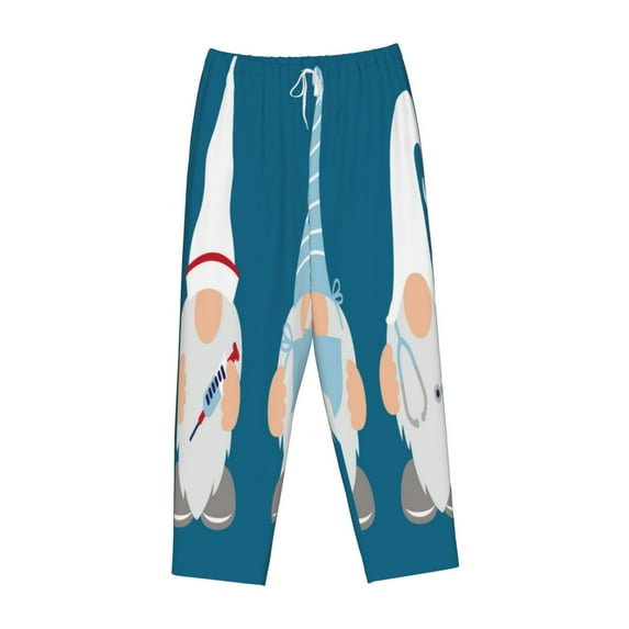Lsque Nurse Doctor Gnomes Print Women's Pajama Pants, Lounge Pant - Comfortable Home Wear,Elastic Waistband, Stylish Design-Large
