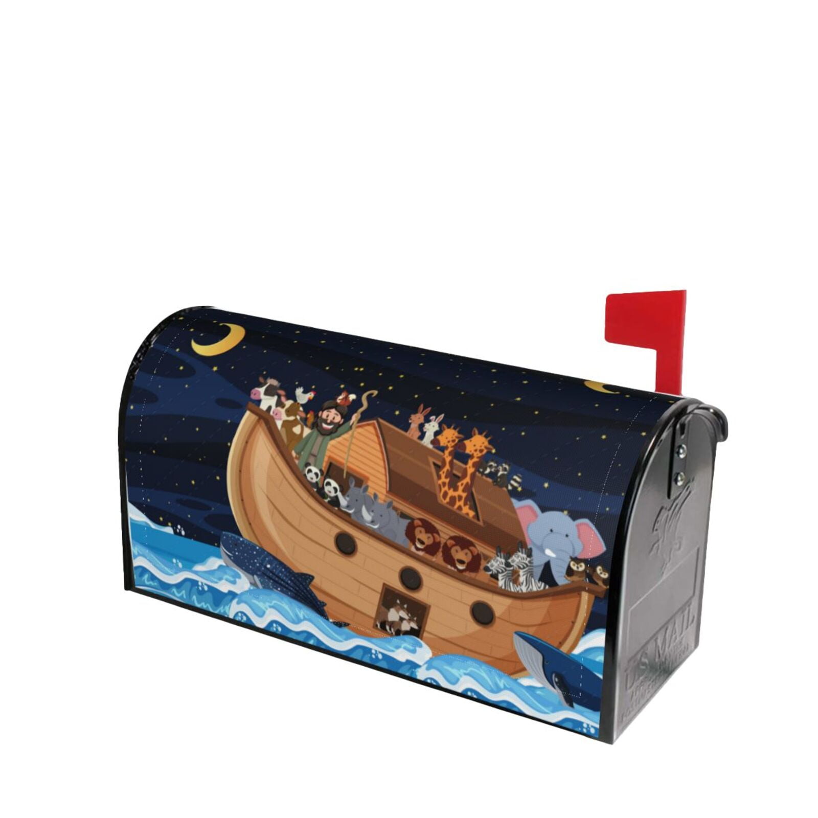 Lsque Ocean Scene with Noah's Ark Mailbox Cover Standard Size
