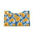 thumbnail image 1 of Lsque Ocean Wave Sunflower Printed Long Tissue Box Cover Holder, Facial Paper Organizer Dispenser,Triangle with Bottom Belt, PVC Leather Decorative Organizer, 1 of 9