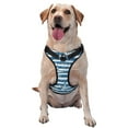 thumbnail image 1 of Lsque Ocean on Striped Dog Harness, No-Pull Pet Harness with 2 Leash Clips, Adjustable Soft Padded Dog Vest with Easy Control Handle for Large Dogs-, 1 of 9