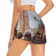 thumbnail image 1 of Lsque Oil Lamp Coffee Beans Printed Women's Running Shorts with Liner Pockets,Elastic Quick Dry Workout Athletic Gym Yoga Shorts,Womens High Waist Shorts-, 1 of 9