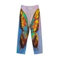 thumbnail image 1 of Lsque Oil Painting Beautiful Butterfly Print Men's Pajama Pants, Lounge Pant - Comfortable Home Wear,Elastic Waistband, Stylish Design-X-Large, 1 of 9