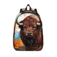 thumbnail image 1 of Lsque Oil Painting Style Iceberg Yak Pattern Canvas Daypack, Durable Backpack, High-quality Versatile Backpack,Vintage Compact Backpack-Medium, 1 of 6
