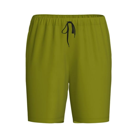 Lsque Olive Mens Sleep Pajama Shorts,Short Pajama Pants, Cotton Ultra-Soft Knit-4X-Large