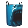 thumbnail image 1 of Lsque Open-Mouthed Shark pattern Laundry Hamper Basket, Tall Woven Rope Hamper Basket for Clothes, Lightweight Storage Basket, Collapsible Waterproof-, 1 of 8
