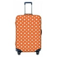thumbnail image 1 of Lsque Orange And White Polka Dot Printed Luggage Cover, Travel Luggage Protector,Scratch and Dirt Resistant, Fits 18-32 Inch Luggage - Medium, 1 of 9