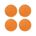 thumbnail image 1 of Lsque Orange Glitter2 Pattern 4" Drink Coasters Set of 4, PVC Leather Absorbent Coasters, Table Coaster Set Decorative Coffee Cup Coasters Housewarming Gift -Round Shape, 1 of 6