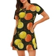 thumbnail image 1 of Lsque Orange Lemon Pattern Nightgowns for Women Sleep Shirts Short Sleeve Nightshirt Pullover Nightdress Soft Sleepwear Relaxed Fit Nightdress, 1 of 6