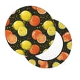 thumbnail image 1 of Lsque Orange Lemon Round Bar chair cushion covers Velvet Fabric Premium Comfort Protects from Scratches and Stains for 14-17 Inch Chair- 14 inch, 1 of 7