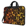 thumbnail image 1 of Lsque Orange Lightning Pattern Laptop Bag – Portable & Slim Single-Shoulder Computer Case with Adjustable Strap, Protective, Lightweight for 13”/14”/15.6” Laptops, 1 of 8