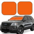 thumbnail image 1 of Lsque Orange Scales 2 PCS Windshield Sun Shade | CarFoldable Window Covers | Car Accessories Reflect UV for Universal Cars SUV Truck | Small, 1 of 7