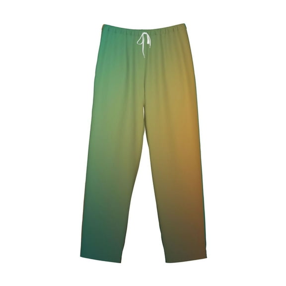 Lsque Orange To Teal Gradient Print Men's Pajama Pants, Lounge Pant - Comfortable Home Wear,Elastic Waistband, Stylish Design-XX-Large