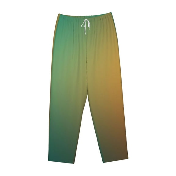 Lsque Orange To Teal Gradient Print Women's Pajama Pants, Lounge Pant - Comfortable Home Wear,Elastic Waistband, Stylish Design-Medium
