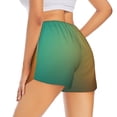 thumbnail image 1 of Lsque Orange To Teal Gradient Printed Women's Running Shorts with Liner Pockets,Elastic Quick Dry Workout Athletic Gym Yoga Shorts,Womens High Waist Shorts-Medium, 1 of 9