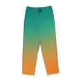 thumbnail image 1 of Lsque Orange To Teal Gradient1 Print Women's Pajama Pants, Lounge Pant - Comfortable Home Wear,Elastic Waistband, Stylish Design-X-Large, 1 of 9