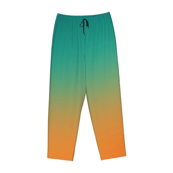 Lsque Orange To Teal Gradient1 Print Women's Pajama Pants, Lounge Pant - Comfortable Home Wear,Elastic Waistband, Stylish Design-X-Large