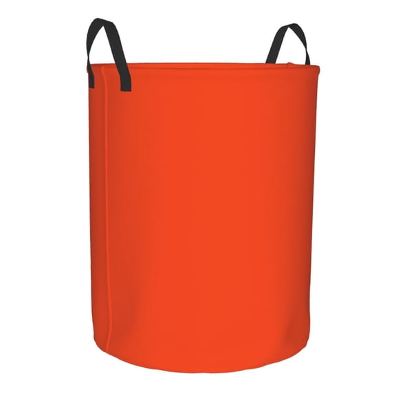 Lsque Orange pattern Laundry Hamper Basket, Tall Woven Rope Hamper Basket for Clothes, Lightweight Storage Basket, Collapsible Waterproof-Medium