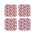 thumbnail image 1 of Lsque Orchids Flowers Pattern 4" Drink Coasters Set of 4, PVC Leather Absorbent Coasters, Table Coaster Set Decorative Coffee Cup Coasters Housewarming Gift -Square, 1 of 6