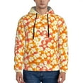 thumbnail image 1 of Lsque Orchids Flowers Pattern Casual Men's Hoodie,Hooded Sweatshirt with Kangaroo Pocket,Pullover Hoodie-3X-Large, 1 of 7