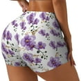 thumbnail image 1 of Lsque Orchids Flowers Pattern High Waisted Biker Shorts for Women-Tummy Control Fitness Athletic Workout Running Yoga Gym Shorts,Moisture-Wicking-, 1 of 9