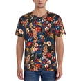 thumbnail image 1 of Lsque Orchids Flowers Pattern Mens Polo Golf Shirts Funny Graphics Shorts Sleeve Button Shirts Baseball T-shirt-Large, 1 of 7