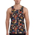 thumbnail image 1 of Lsque Orchids Flowers Pattern Mens Tank Tops Muscle Athletic Quick Dry Sleeveless Workout Fitness T Shirts Beach Tank Top, Loose-fit Sleeveless Shirt for Men-XX-Large, 1 of 7
