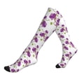 thumbnail image 1 of Lsque Orchids Flowers Pattern Sport Compression Socks for Men & Women 15-20 mmHg Knee High Nurse Pregnant Running Medical and Travel Athletic, 1 of 6