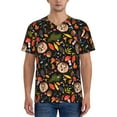 thumbnail image 1 of Lsque Owl And Leaves Pattern Mens Polo Golf Shirts Funny Graphics Shorts Sleeve Button Shirts Baseball T-shirt-Medium, 1 of 7