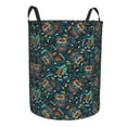 thumbnail image 1 of Lsque Owl Doodle pattern Laundry Hamper Basket, Tall Woven Rope Hamper Basket for Clothes, Lightweight Storage Basket, Collapsible Waterproof-Small, 1 of 8