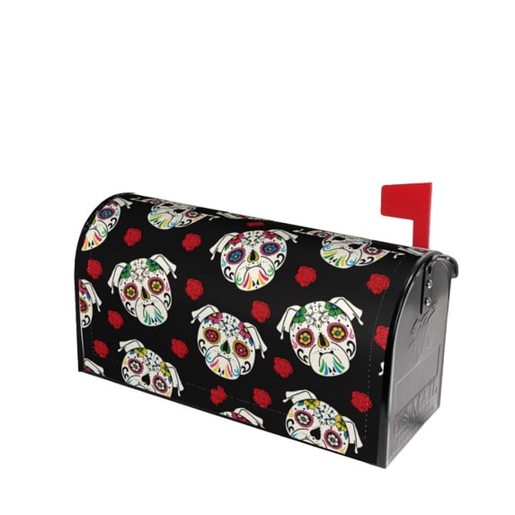 Lsque PUG Mailbox Cover Standard Size ,Magnetic Mailbox Covers Post Wraps Letter Box Cover -21x18 in