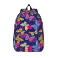 thumbnail image 1 of Lsque Paint Butterflies Pattern Canvas Daypack, Durable Backpack, High-quality Versatile Backpack,Vintage Compact Backpack-Small, 1 of 6