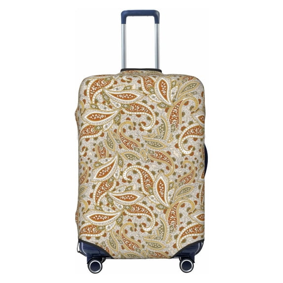 Lsque Paisley Floral 1 Printed Luggage Cover, Travel Luggage Protector,Scratch and Dirt Resistant, Fits 18-32 Inch Luggage - Medium