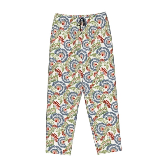 Lsque Paisley Floral 5 Print Women's Pajama Pants, Lounge Pant - Comfortable Home Wear,Elastic Waistband, Stylish Design-X-Large