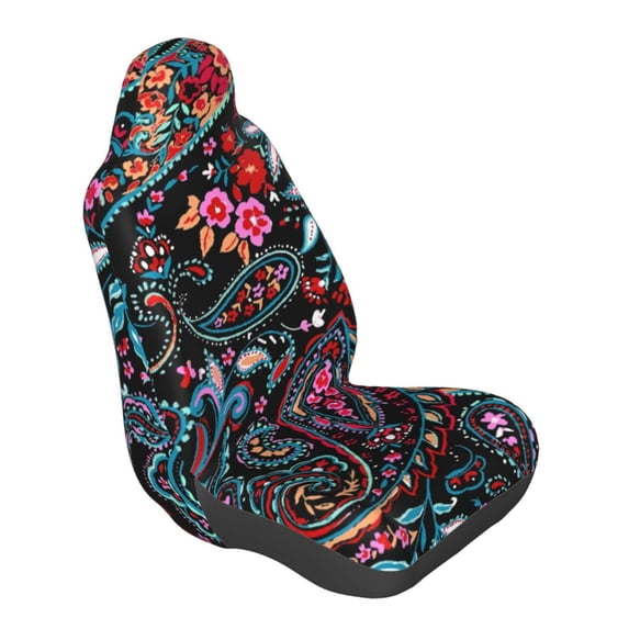 Lsque Paisley Pattern Car Seat Covers for Front Seats , Waterproof Seat Covers for Cars, Sporty Front Seat Covers,Car Seat Cover Protector Front Seats