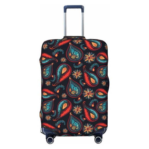 Lsque Paisley1 Printed Luggage Cover, Travel Luggage Protector,Scratch and Dirt Resistant, Fits 18-32 Inch Luggage - X-Large