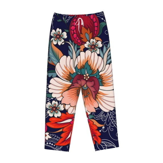 Lsque Paisley2 Print Women's Pajama Pants, Lounge Pant - Comfortable Home Wear,Elastic Waistband, Stylish Design-XX-Large