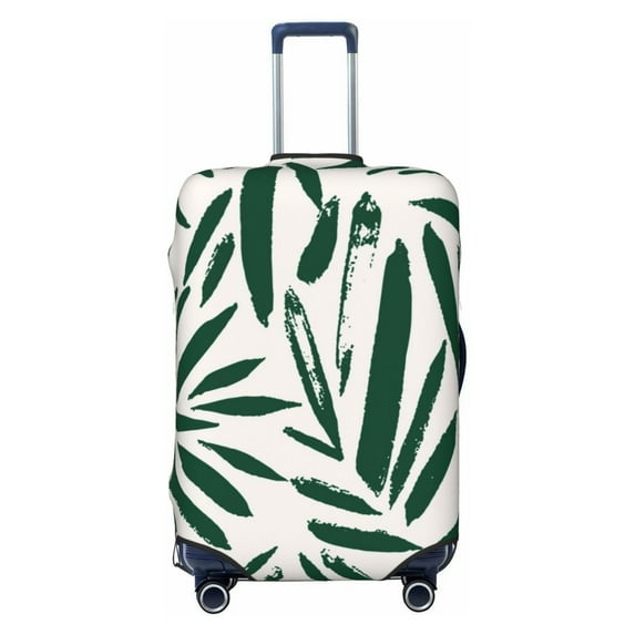Lsque Palm Branch With Leaves Printed Luggage Cover, Travel Luggage Protector,Scratch and Dirt Resistant, Fits 18-32 Inch Luggage - Small