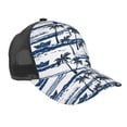 thumbnail image 1 of Lsque Palm Tree Printed Trucker Hat - Baseball Cap for Men Women - Breathable Mesh Side, Adjustable Fit - for Casual Wear, 1 of 7