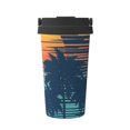 thumbnail image 1 of Lsque Palm Trees Pattern Travel Coffee Mug 16oz: Insulated Coffee Cup with Leakproof Lid, Coffee Tumbler, Reusable Coffee Cups with Seal Lid, 1 of 8