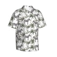 thumbnail image 1 of Lsque Palm Trees Zebra pattern Hawaiian Shirt for Men, Unisex Summer Beach Casual Short Sleeve Button Down Shirts-Small, 1 of 1