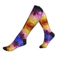 thumbnail image 1 of Lsque Palm Trees at Sunset Pattern Sport Compression Socks for Men & Women 15-20 mmHg Knee High Nurse Pregnant Running Medical and Travel Athletic, 1 of 6
