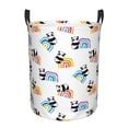thumbnail image 1 of Lsque Panda And Rainbow Pattern Laundry Hamper Basket, Tall Woven Rope Hamper Basket for Clothes, Lightweight Storage Basket, Collapsible Waterproof-, 1 of 6