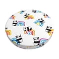 thumbnail image 1 of Lsque Panda And Rainbow Pattern Round Bar chair cushion covers Velvet Fabric Premium Comfort Protects from Scratches and Stains for 14-17 Inch Chair-13 inch, 1 of 7