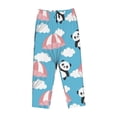 thumbnail image 1 of Lsque Panda Flying in the Sky Print Women's Pajama Pants, Lounge Pant - Comfortable Home Wear,Elastic Waistband, Stylish Design-Large, 1 of 9
