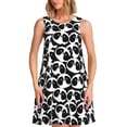 thumbnail image 1 of Lsque Panda1 Pattern Summer Dresses for Women – Sleeveless T-Shirt Swing Sundress, Perfect for the Beach and Casual Days, 1 of 7