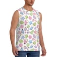 thumbnail image 1 of Lsque Pastel Christmas Cookies Print Men's Cotton Blend Sleeveless Muscle Shirts (S-3XL)- Moisture Wicking, Odor Protection, UPF 30+,Medium, 1 of 8