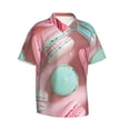 thumbnail image 1 of Lsque Pastel Macarons Delight pattern Hawaiian Shirt for Men, Unisex Summer Beach Casual Short Sleeve Button Down Shirts-X-Large, 1 of 9